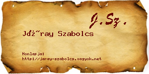 Járay Szabolcs névjegykártya