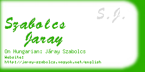 szabolcs jaray business card